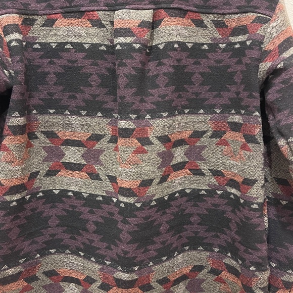 Maurices Southwestern Aztec Tribal Print Jacket Shacket Large Coat Earthy Colors - Picture 5 of 8